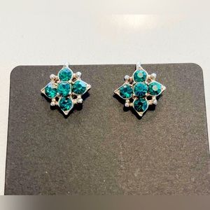 Vintage Emerald Colour Earrings